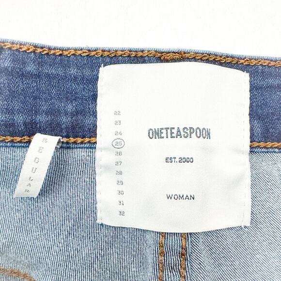 One Teaspoon Freebirds II Low Waist Stretch Fitted Leg Denim Jeans Size 25 - Picture 6 of 8